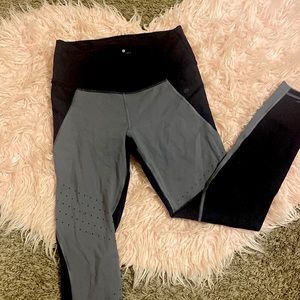 Black and Grey Athleta Leggings